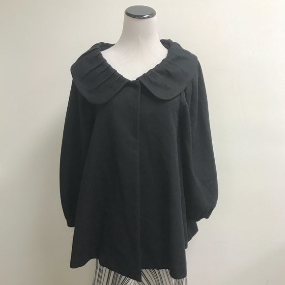 Diab'less black boho loose fit jacket coat T2 M - Picture 2 of 7